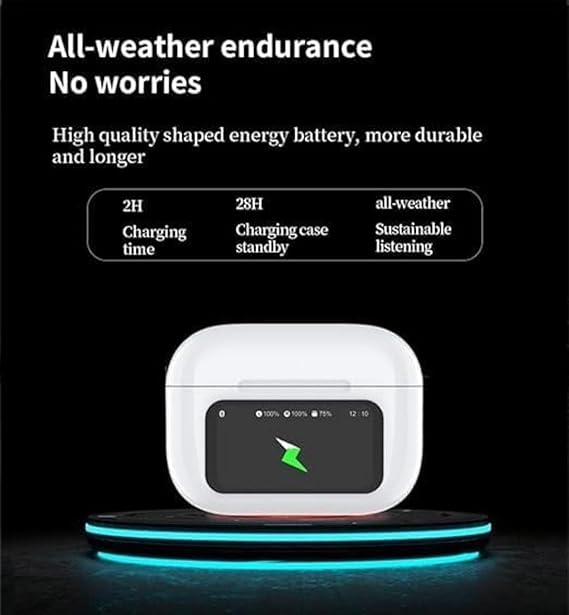 Bluetooth wireless earpod with display