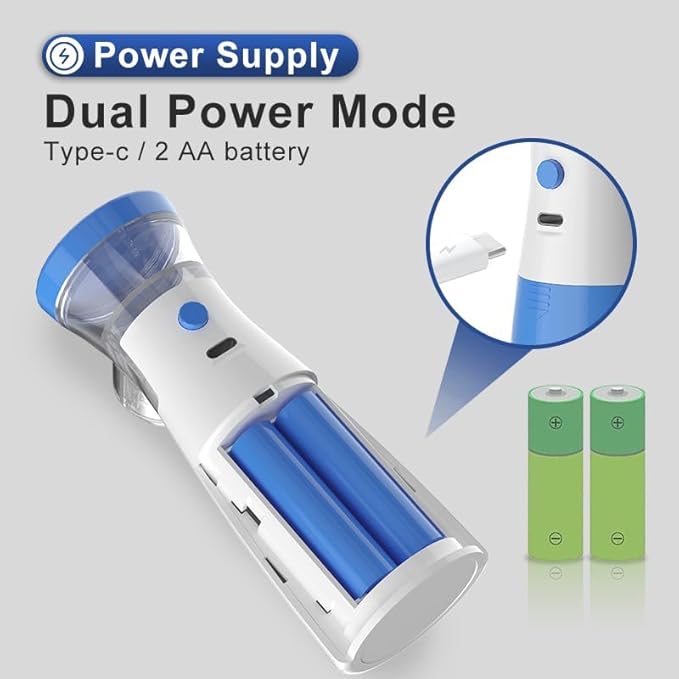 Portable Mist Inhaler for Easy Breathing – Handheld Compact Steam Vaporizer Machine for Adults & Kids, Travel-Friendly Personal Wellness Inhaler for Home & Office Use