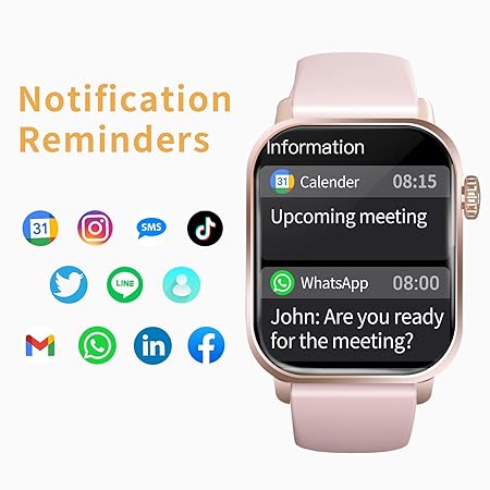 FK88 SMART WATCH for Men with Bluetooth Call 1.9" HD Touch Screen Fitness Tracker with Heart Rate Sleep Monitor SpO2 116 Sports Smartwatch for Android iOS AI