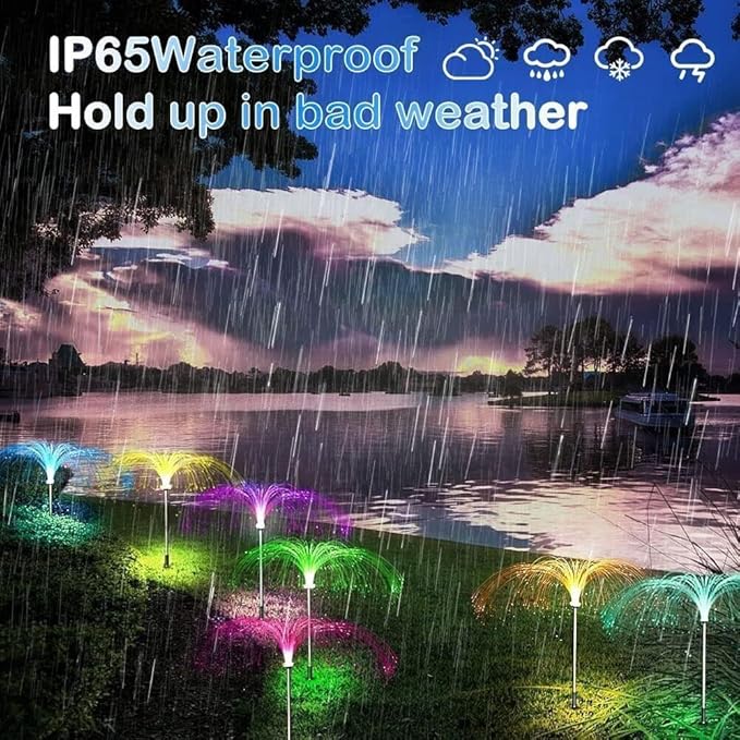 Jellyfish Solar Garden Light Metal Stand Multicolour