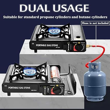 Portable Camping Stove With CarryIng Case | 2 IN Portable Camping Stove | Gas Powerd Single Burn Stove For Outdoor, Camping, Hiking, Traking By Astrophile (AS5)